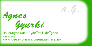 agnes gyurki business card